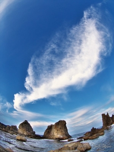 和歌山・橋杭岩の青空写真