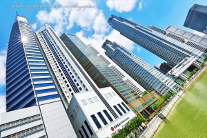 シンガポールの高層ビル写真