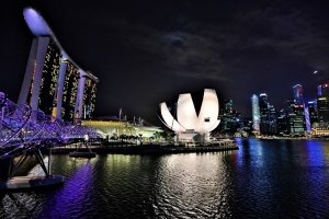 シンガポールの夜景写真