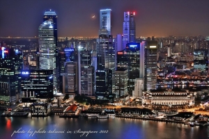 シンガポールの夜景写真