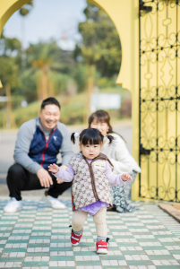 大阪・鶴見緑地公園の家族写真