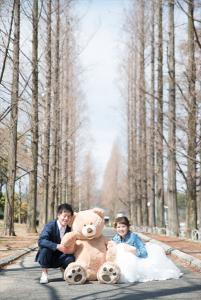 大阪・鶴見緑地公園の前撮り写真