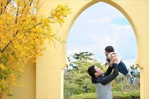 大阪・鶴見：鶴見緑地公園で家族写真の撮影お客様の声【210KF】